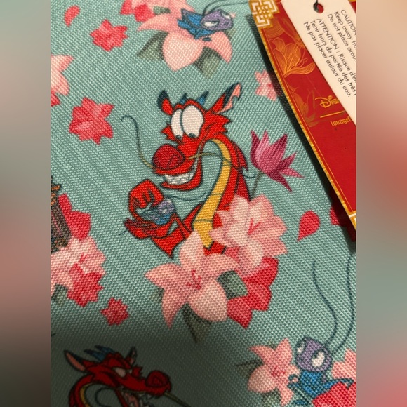 Loungefly Mulan Mushu and Cri-Kee Nylon Backpack “Rare” NWT - Picture 12 of 14